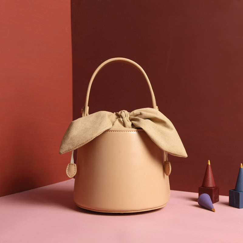 Juliette Leather bow bucket bag