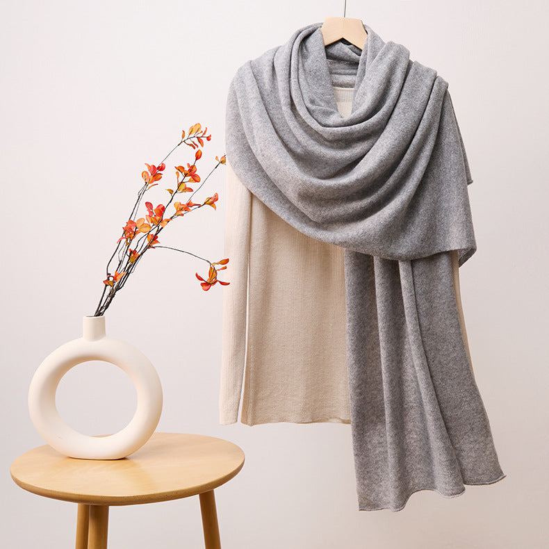Cashmere Scarf Winter Warm All-matching Knitted Shawl