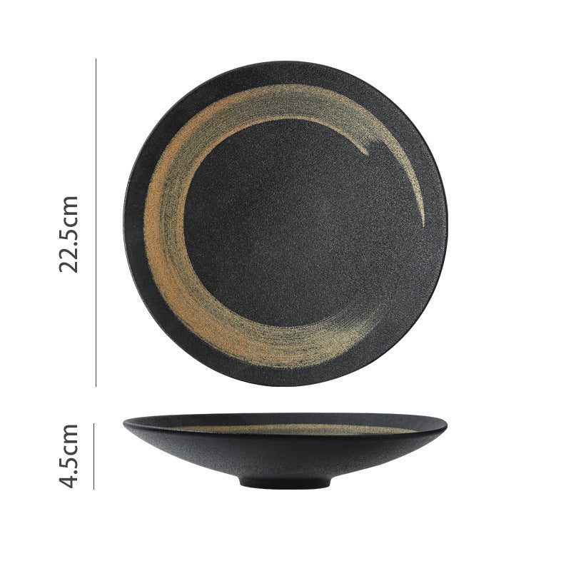 Hand Painted Ugyen Sand Ceramic Rain-hat Shaped Bowl Home Western Restaurant